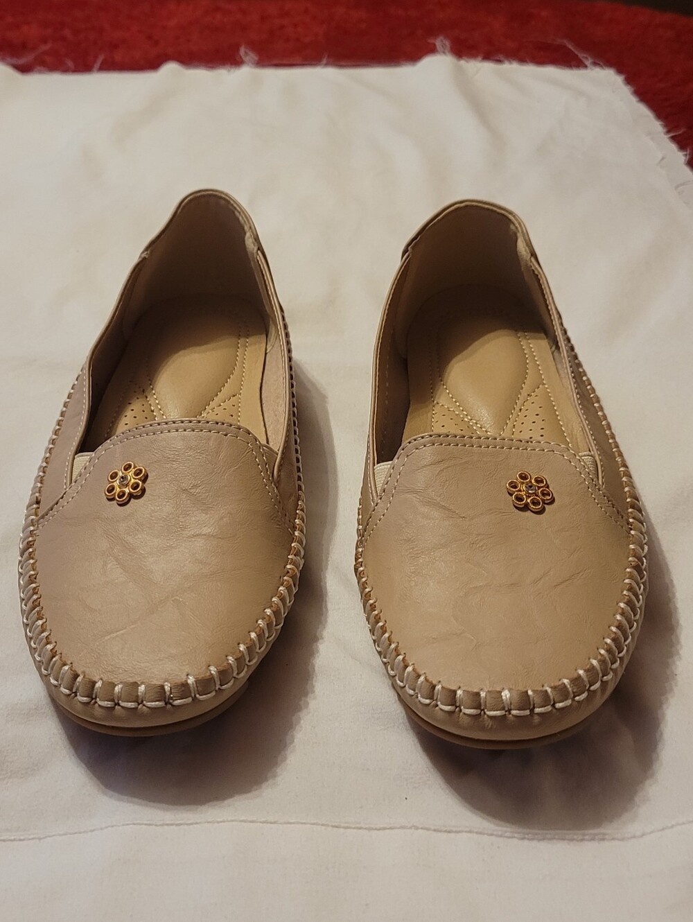 Women's Tan Slip-On Comfort Loafers